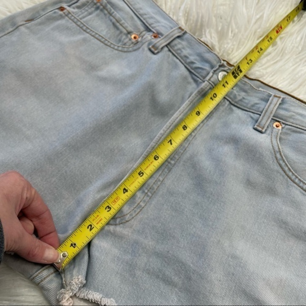Re/done Levi’s cut off denim jean shirts light wash cotton size 31 - Picture 8 of 11